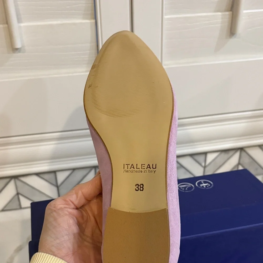 Italeau Purple/Lavender Suede Loafers 38/8